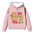 thumbnail image 5 of CAIXIA Boys Hoodies Size 6 67 Graphic Print 67 Sweatshirt Meme Kids Long Sleeve Shirts Kids Boys Pullover Fashion Hooded,Light Pink, 5 of 5