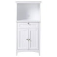 thumbnail image 1 of American Furniture Classics Microwave Kitchen Utility Cart Cabinet, White, 1 of 1