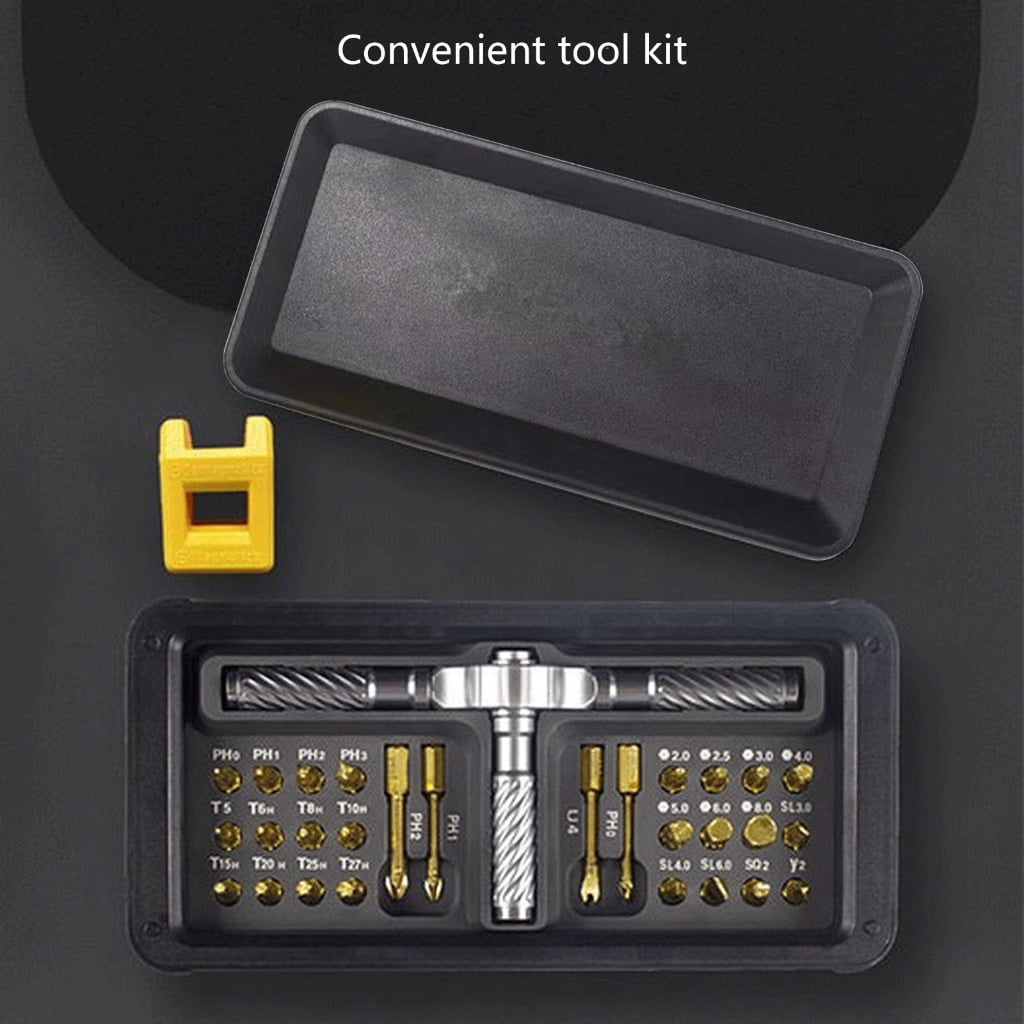 lanema 30 in 1 Screwdriver Set Multiple Bit Magnetic Screwdriver Set with T Handle Storage