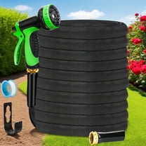 Sminiker Garden Hose Non-Expanding 50ft, Flexible Garden Hose with 10 Function Hose Nozzle, Lightweight, Kink Free and Water Hose for Outdoor,Yard, Lawn, Car Wash, Marine,and Camper