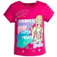 thumbnail image 3 of Camisetas gráficas de 2 paquetes de barbie chicas 2 paquete blanco/rosa 4t, 3 of 3