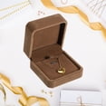 thumbnail image 5 of Luxury Necklace Pendant Box Jewelry Display Box for Engagement Disposal Decorative Box Suede Brown, 5 of 6
