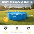 thumbnail image 2 of Funsicle 15' x 48" Outdoor Activity Round Frame Above Ground Swimming Pool Set, 2 of 9