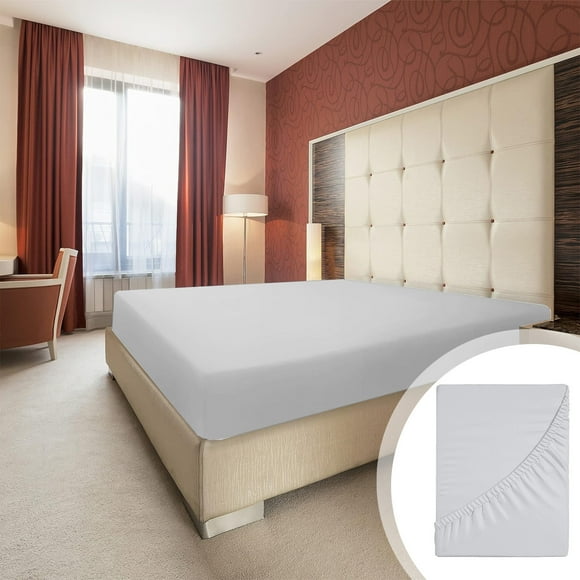 Xihbxyly Sábana Bajera Ajustable para Cama Doble, Antideslizante, Protección Integral para Colchón, Fibra de Poliéster Suave, Tacto Suave y Cómodo, Apta para Colchones de Espuma, Fácil de Limpiar, 20