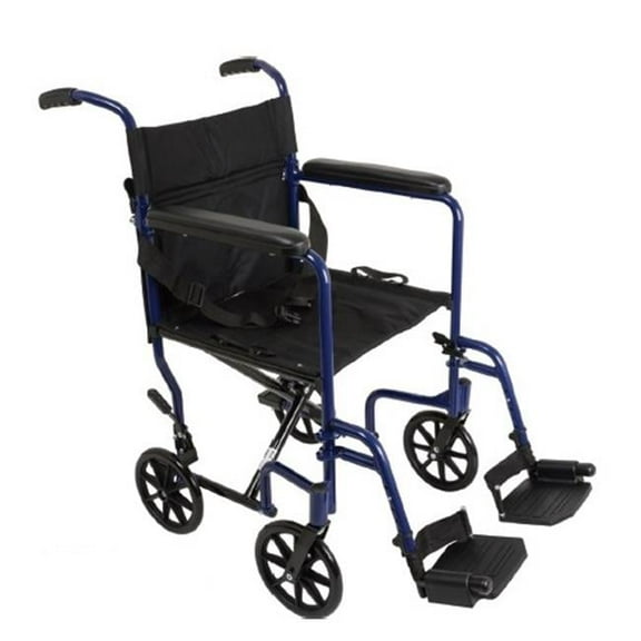 Roscoe Medical  19 in. Aluminum with Swing Away Footrests - Blue - 19in.