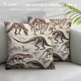 thumbnail image 3 of Throw Pillow Cover Dinosaurs Prehistoric Animals Skeleton Biology Historic Antique Wildlife Artwork Decor Lumbar Pillow Case Cushion for Sofa Couch Bed Standard Queen, 3 of 5