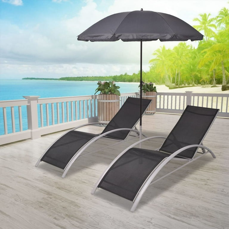 Sun lounger with umbrella clearance
