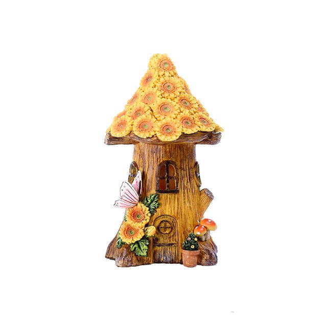 22cm decoración de jardín solar LED botas casa de hadas resina sintética figura de jardín para exterior casa de elfos para tu jardín de hadas Namotu ZH-230