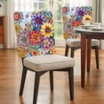 thumbnail image 4 of Chair Covers Set of 4 Boho Floral Chair Slipcover Protector Stretch Chair Covers Colorful Bohemia Flowers Chair Back Covers for Dining Chairs Kitchen Dinner Home Party Decor, 4 of 9
