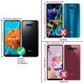 thumbnail image 2 of Tjs Funda Compatible Con Lg K51 Funda Lg Q51 Funda Lg Reflect Con [Protector De Pantalla De Vidrio Templado][Anillo De Metal][Soporte Magnético] Kickstand Heavy Duty Drop Protector Funda Para Teléfono, 2 of 4