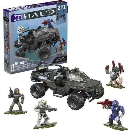 UPC: 0887961971156 | MEGA Halo Infinite UNSC Razorback Blitz Building Kit with 4 Figures (303 Pieces)