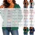 thumbnail image 3 of hoksml Women Full Zip Contrast Stitch Hooded Jacket Long Sleeve Hoodie with Kangaroo Pocket for Daily Casual Outdoor, 3 of 8