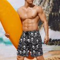 thumbnail image 2 of Yuyamidu Men's Swim Shorts Gothic Skull Butterfly Print Quick Dry Board Shorts, Lightweight Beach Bathing Suit for Men with Pockets Man 2XL, 2 of 8