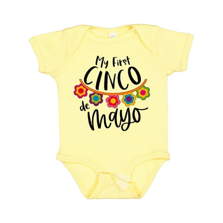 

Inktastic My First Cinco De Mayo- Flowers Gift Baby Boy or Baby Girl Bodysuit