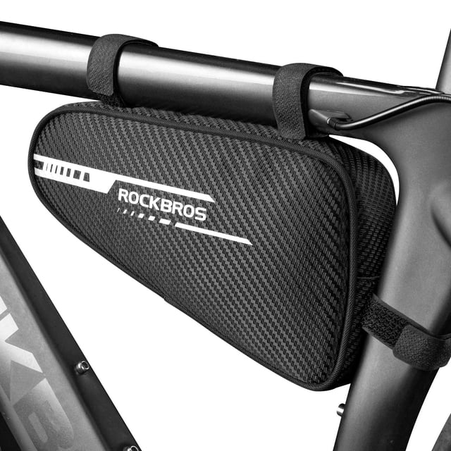Bolsa triangular para cuadro de bicicleta ROCKBROS 1,2 L negra