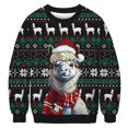 thumbnail image 1 of Divertidas sudaderas con capucha navideñas Harajuku para hombre, sudaderas de estilo Hip Hop a la moda para parejas, camisetas informales de otoño con cuello redondo, camisetas de gran tamaño para muj, 1 of 4