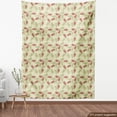 thumbnail image 3 of Ambesonne Paisley Fabric by the Yard Upholstery, Floral Leaf Pattern, 10 Yards, Red and Pale Green, 3 of 4