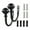 Black, variant on 1 Pair Retro Metal Curtain Holdback Wall Tie Back Hook Hanger Holder Curtain Accessories - Brown