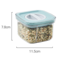 thumbnail image 2 of Tarro de almacenamiento de cocina transparente cuadrado de 5 piezas-Verde-600ML MFZFUKR CPB-DE-WX398-2, 2 of 5