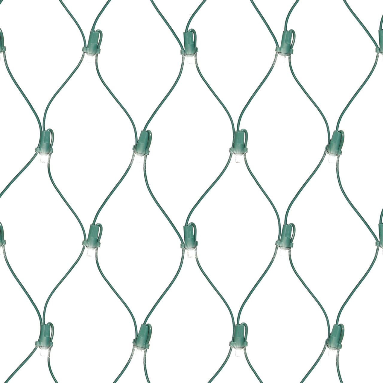 Holiday Time 150-Count Cool White LED Net Christmas Lights, with Green Wire, 24 sq. ft.