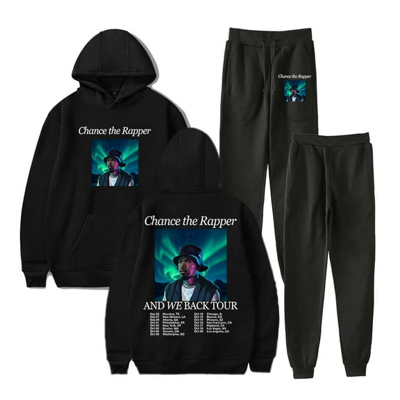 Chance the Rapper And We Back Tour Hoodie Jogger Pants Two Piece Set Sweatshirts Sweatpants Women Men's Set