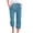 Blue, variant on Christmas Clearance! Ohufall Capris Pants For Women, Capris For Women, Casual Summer Cotton Linen 3/4 Pants Wide Leg Capris Lightweight Baggy Cropped Lounge Trousers