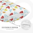 thumbnail image 5 of YFYANG Super Soft Rectangular Plush Cushion Cover (Without Pillow Insert), Romantic Love Doodle Comfort and Non-Pilling Hidden Zip Bedroom Sofa Pillowcases, 20"x30", 5 of 9