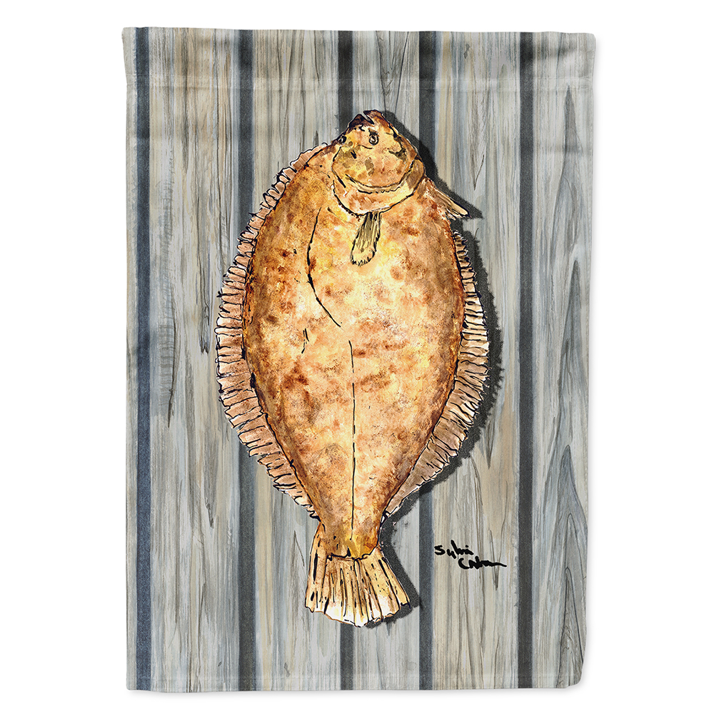 Fish Flounder Flag Canvas House Size