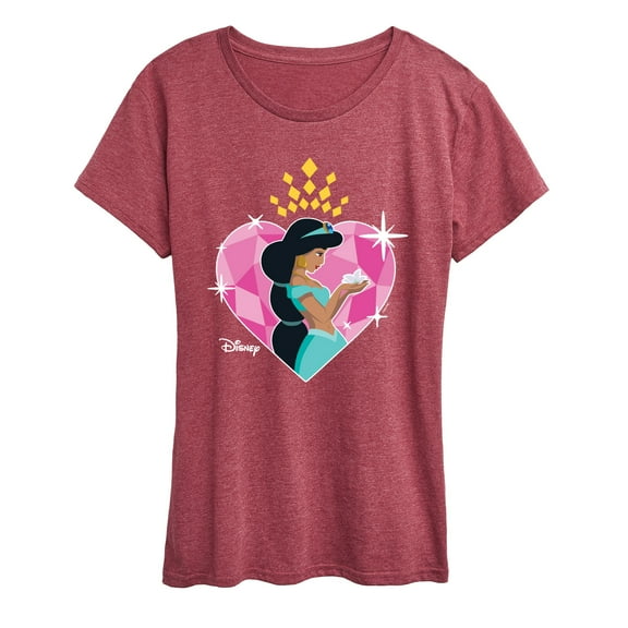 Disney Princess - Jasmine Heart - Women's Short Sleeve Graphic T-Shirt