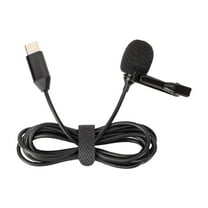 Jkapagzy Generic Wired Lavalier Lapel Microphone for Insta 360 X4, Tpye C Clip On Mic Omnidirectional Microphone K4L9