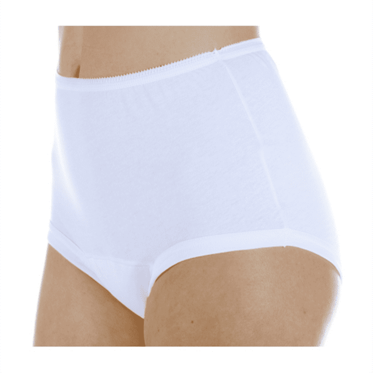 Wearever Women's Incontinence Underwear Banded Leg Bladder Control Briefs, Washable  Reusable Panties, 6-Pack 