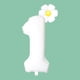 thumbnail image 4 of Globos de aluminio con forma de margarita pequeña de 32 pulgadas, números blancos del 0 al 9, figuras grandes, suministros para decoraciones de fiestas de cumpleaños de niñas y baby shower, 4 of 5