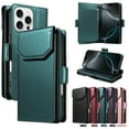thumbnail image 6 of ELEHOLD Wallet Case For iPhone 11, Luxury PU Leather Shockproof Magnetic Flip Kickstand Card Slots Cash Pocket Wallet Case With Detachable Lanyard,Green, 6 of 11