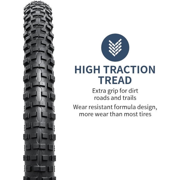 YUNSCM 2-PCS 24" Mountain Bike Tires 24x2.30/56-507 Compatible with Mountain Bike 24x2.25 24 x 2.30 24x2.35 Bike Bicycle Tires (Y-697)