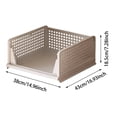 thumbnail image 2 of fsxdhpcsgfc Foldable Closet Storage Stackable Closet Organizer Drawer Organizer For HomeOrganization Bathroom White (size: 28x43x18.5cm) Storage Boxes with Metal Frame And Things Organizing Bags, 2 of 7