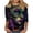 15-Multicolor, variant on Cavosen Mardi Gras Womens Casual Tops 3/4 Sleeves Festival Carnival Round Neck Blouse Mask Graphic Print Shirts Holiday Novelty Tops Loose Workout Tees Party Shrove Tuesday T-Shirts M