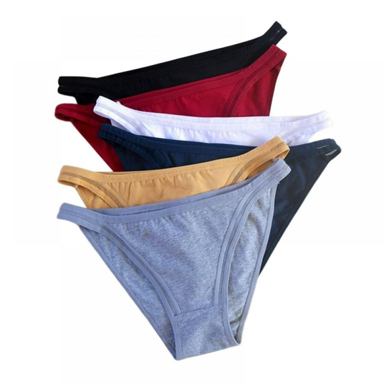 Undies.com Womens 6-Pack Cotton Thong Bikini Underwear, Multicolor :  : Clothing, Shoes & Accessories