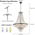 thumbnail image 4 of Fichiouy Crystal French Empire Chandelier Ceiling Lamp Light Large Foyer Pendant Light, 4 of 8