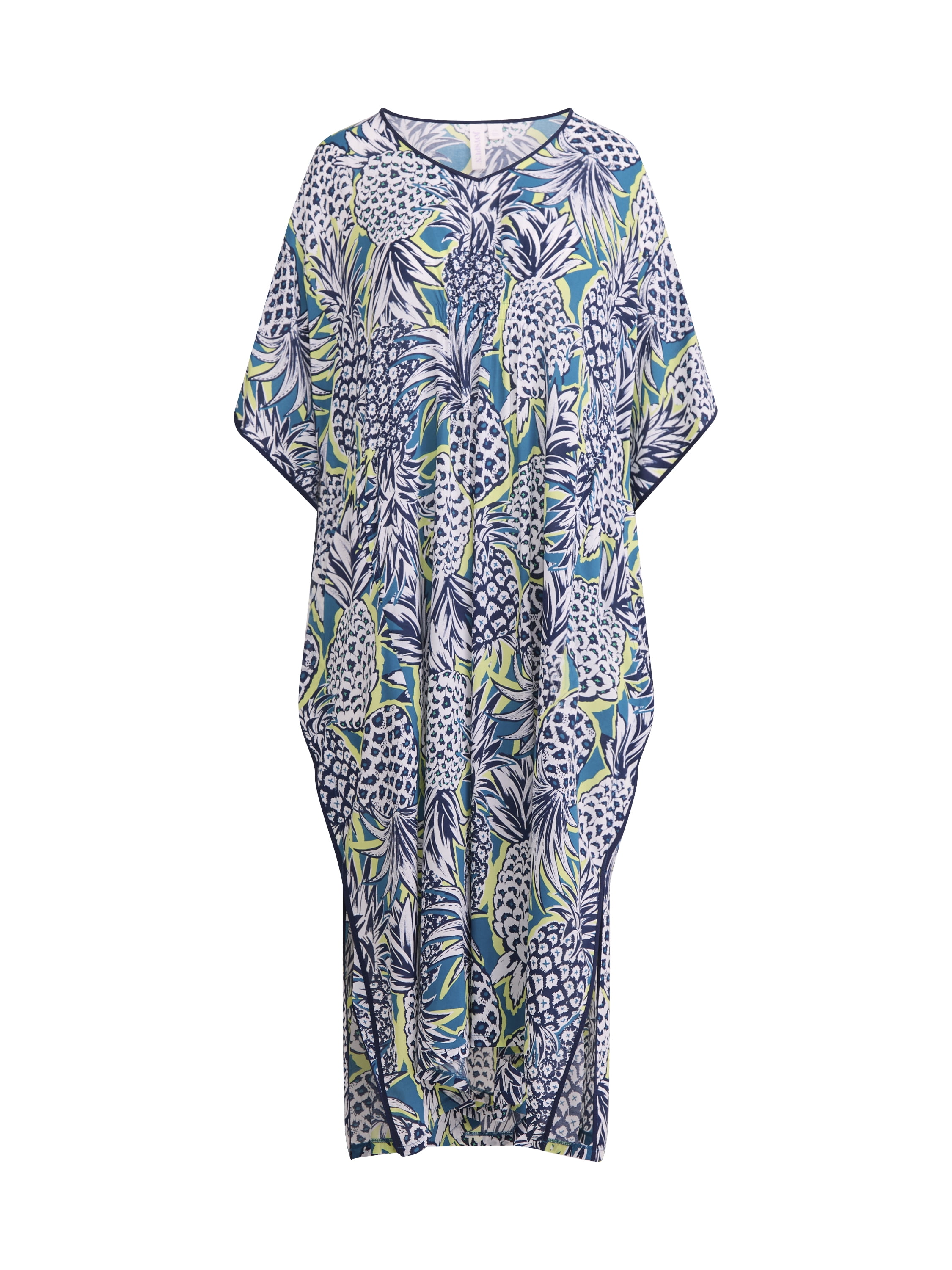 Joyspun Women’s Sleepwear Woven 46” Caftan Nightgown, S-4X
