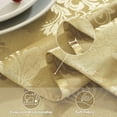 thumbnail image 4 of SASTYBALE Damask Gold Tablecloth for Rectangle Tables 52 x 70 Inch, Floral Jacquard Spill Proof Washable Polyester Table Cloth, Soft Table Cover for Dining/Party/Wedding/Indoor/Outdoor, 4 of 6