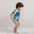 thumbnail image 4 of Daiia Paradise Island Printed Unisex-Baby Short Sleeve Onesies Bodysuits Baby Climbing Clothes Soft and Comfortable Romper with Expandable Shoulder Design-12 Months, 4 of 8
