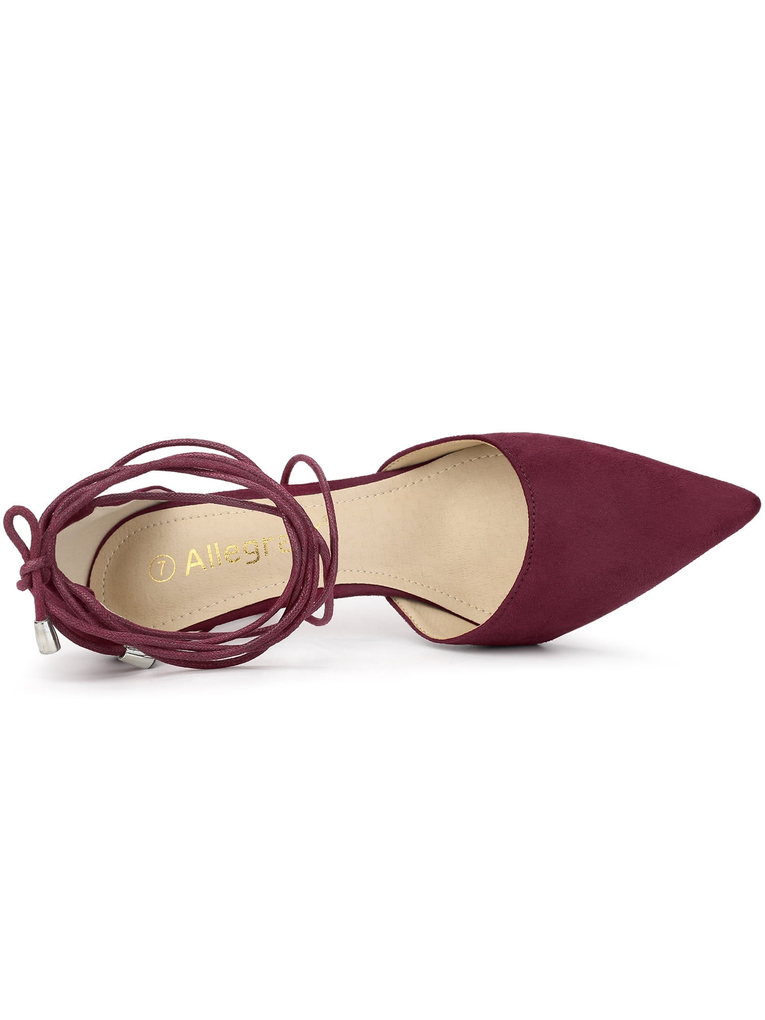 Unique Bargains Women's Lace Up Pointed Toe Stiletto Heels Pumps