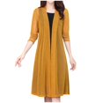 thumbnail image 4 of Blmnix Bed Jackets Women Jacket Convertible Spring Jackets Pull-On UV Protection Jackets Yellow Long Sleeve Cocoon Jackets for Women Casual, 4 of 5