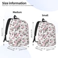 thumbnail image 2 of Easygdp Rose Flowers Mochila de Lona Resistente para Laptop, Compatible con Laptops de 15 a 17 pulgadas, Ideal para Escuela, Trabajo y Viajes-Small, 2 of 5