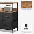 thumbnail image 3 of MONVANE Drawer Dresser with Shelves, Fabric Storage Organizer for Bedroom, Closet, Living Room, Black, 3 of 7