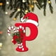 thumbnail image 1 of Colgante de árbol de Navidad de acrílico 2D con letras | Juego de 26 adornos con iniciales del alfabeto para decoración navideña, 1 of 6