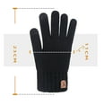 thumbnail image 3 of Yuanlong Gloves Winter Plain Fluffy Lined Ribbed Knit Touchscreen Gloves Unisex Outdoor Cold Proof Thermal Finger Gloves, 3 of 5