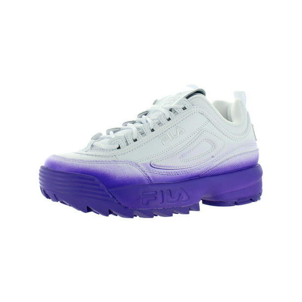Behandle Festival slidbane Fila Women's Disruptor Ii Brights Fade White / Eggplant Purple Ankle-High  Leather Wedge Sneakers - 5M - Walmart.com