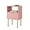 Pink, variant on Nightstand,Bedside Table with Gold Frame,White Night Stand,Bedside Furniture, Modern Side Table with Drawer and Shelf for Bedroom,Living Room (White, Large)