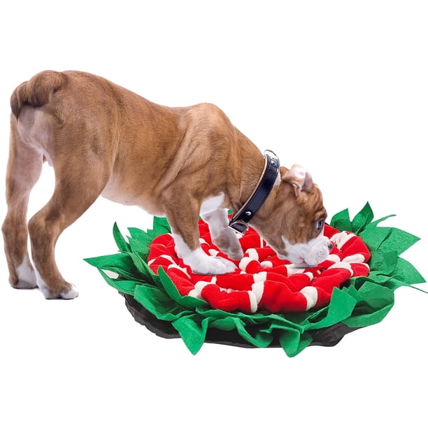 Alfombra para Snuffle para Perros, Manta para Perros, Alfombra de Entrenamiento para Perros, Juego de Juguetes para Perros, Alfombra para Snuffle de Inteligencia para Perros (Rojo) BRI Rojo Verde